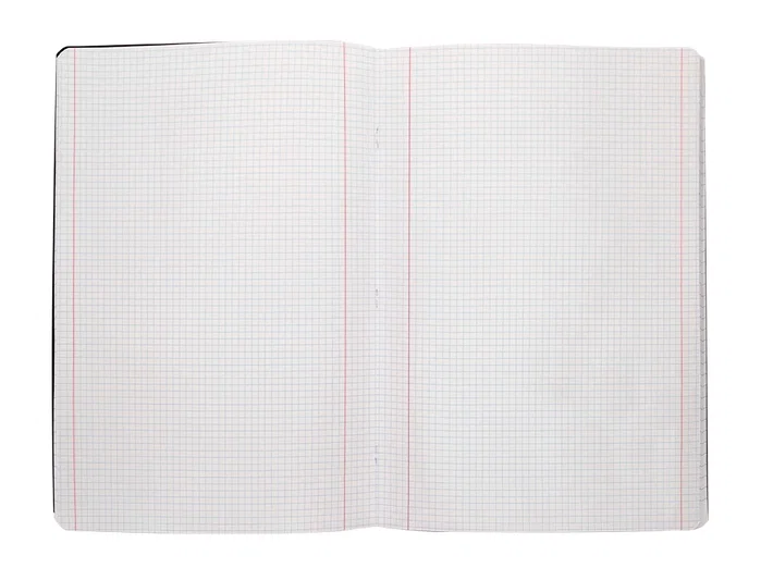 Liderpapel Libreta tapa negra A4 80 hojas cuadro 5mm con doble margen
