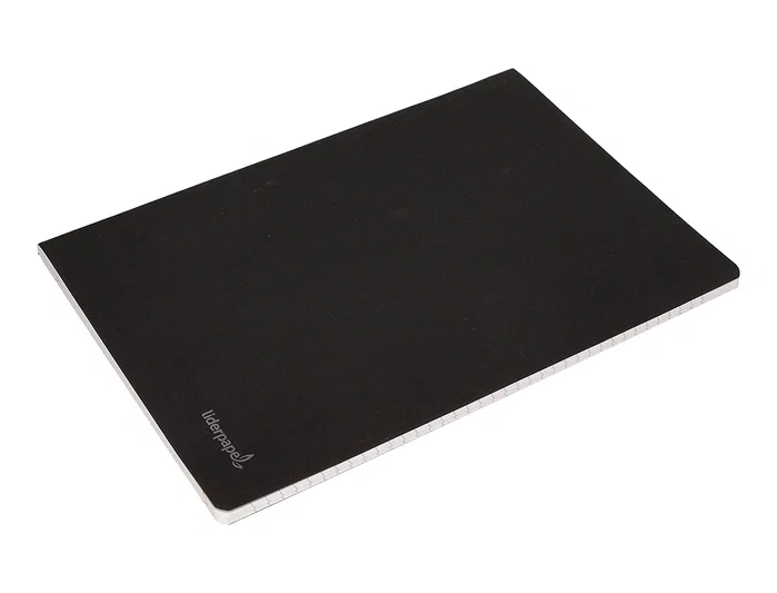 Liderpapel Libreta tapa negra A4 80 hojas cuadro 5mm con doble margen