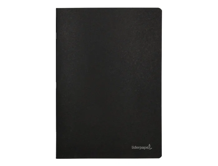 Liderpapel Libreta tapa negra A4 80 hojas cuadro 5mm con doble margen