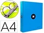 Antartik Carpeta 4 Anillas 40mm Mixtas A4 Forrada Color Azul