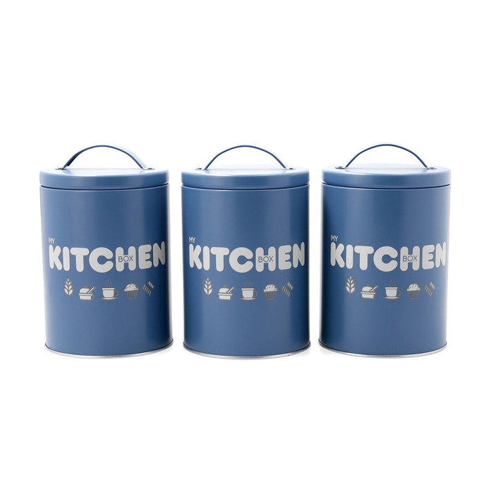 Quid Set de 3 Botes de Cocina Baltic Azul