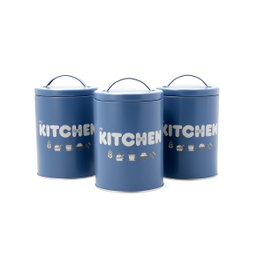 Quid Set de 3 Botes de Cocina Baltic Azul