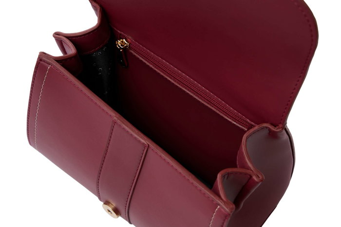 Vince Camuto Bolso Udine Claret Red Cuero de Polivinilo Burdeos 22x12.5x16.5cm