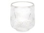 Giftdecor Portavela Círculo Raya Transparente Cristal 9x9x9.5 cm (Set de 12)