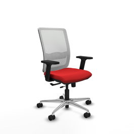 PIQUERAS Y CRESPO Silla de oficina Haches con mecanismo Sincro/Traslack Rojo y Blanco