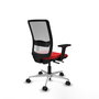 PIQUERAS Y CRESPO Silla de oficina Haches con mecanismo Sincro/Traslack Rojo y Blanco