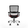 PIQUERAS Y CRESPO Silla de oficina Haches con mecanismo Sincro/Traslack Rojo y Blanco