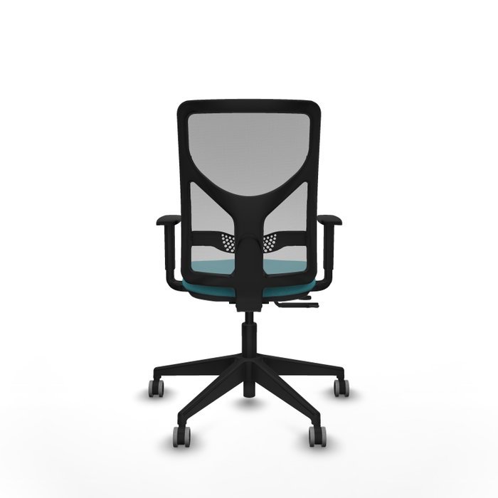 PIQUERAS Y CRESPO Silla de oficina Motilla con mecanismo Sincro/Traslack, Turquesa y Gris
