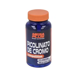 MEGA PLUS Cromo Picolinato, 100 microgramos por comprimido, 125 Comprimidos, Suplemento Alimenticio para Metabolismo de Glucosa
