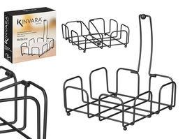 Kinvara Servilletero Acero Negro 19 cm x 7 cm x 19 cm (Set de 12)