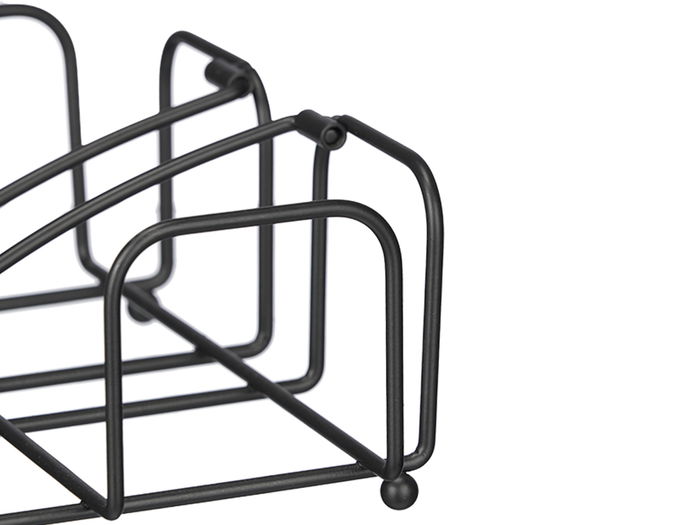 Kinvara Servilletero Acero Negro 19 cm x 7 cm x 19 cm (Set de 12)