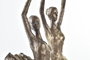 DKD Home Decor Figura de Bailarina en Resina Dorado, Surtido de 2 Modelos