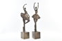 DKD Home Decor Figura de Bailarina en Resina Dorado, Surtido de 2 Modelos