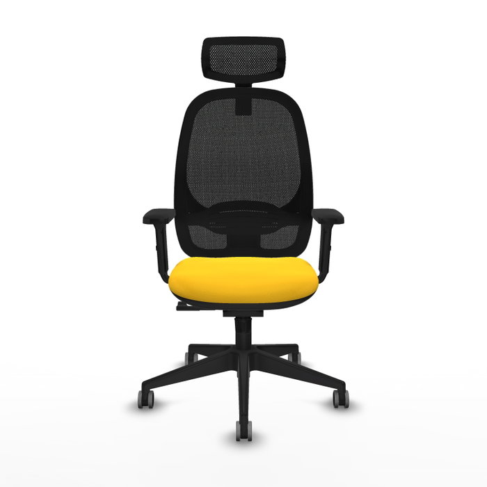PIQUERAS Y CRESPO Silla de oficina Cilanco con mecanismo Sincro, Amarillo y Negro PIQUERAS Y CRESPO Silla de oficina Cilanco con mecanismo Sincro, Amarillo y Negro