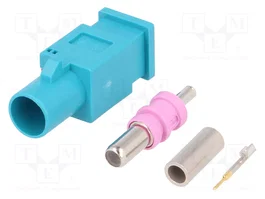 4CARMEDIA Conector de Antena FAKRA para RG174 Recto Verde