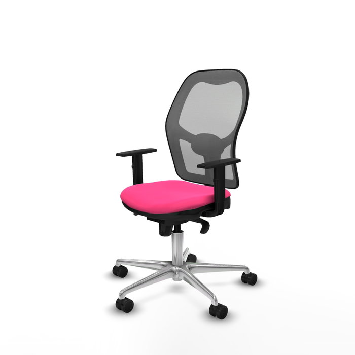 PIQUERAS Y CRESPO Silla de oficina Jorquera Rosa y Gris