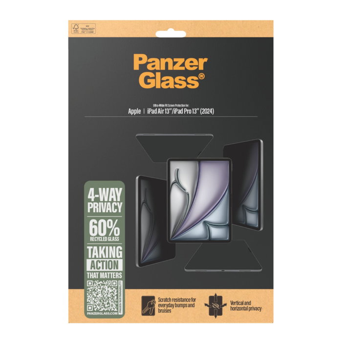 PanzerGlass Protector de pantalla 4-Way Privacy para iPad Air 13 / 13 Pro PanzerGlass Protector de pantalla 4-Way Privacy para iPad Air 13 / 13 Pro