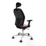 PIQUERAS Y CRESPO Silla de oficina Jorquera Rosa y Negro