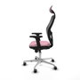 PIQUERAS Y CRESPO Silla de oficina Jorquera Rosa y Negro