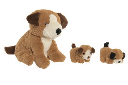 DKD Home Decor Set de 3 Peluches Marrón