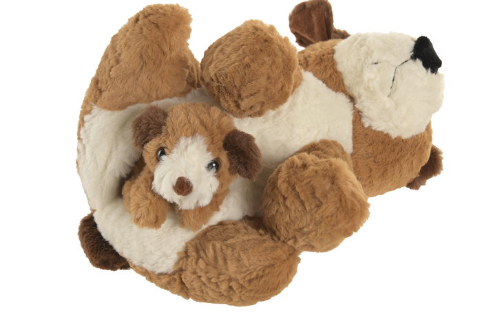 DKD Home Decor Peluche Kids Marron 33 x 30 x 25 cm Set de 3