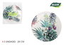 Algon Set 3 Platos Cartón Redondos Diseño Tropic 28.5 cm (24 Unidades)
