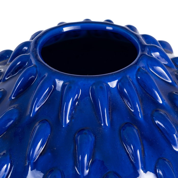 Jarrón Azul Cerámica Decoración 27 X 27 X 26 cm