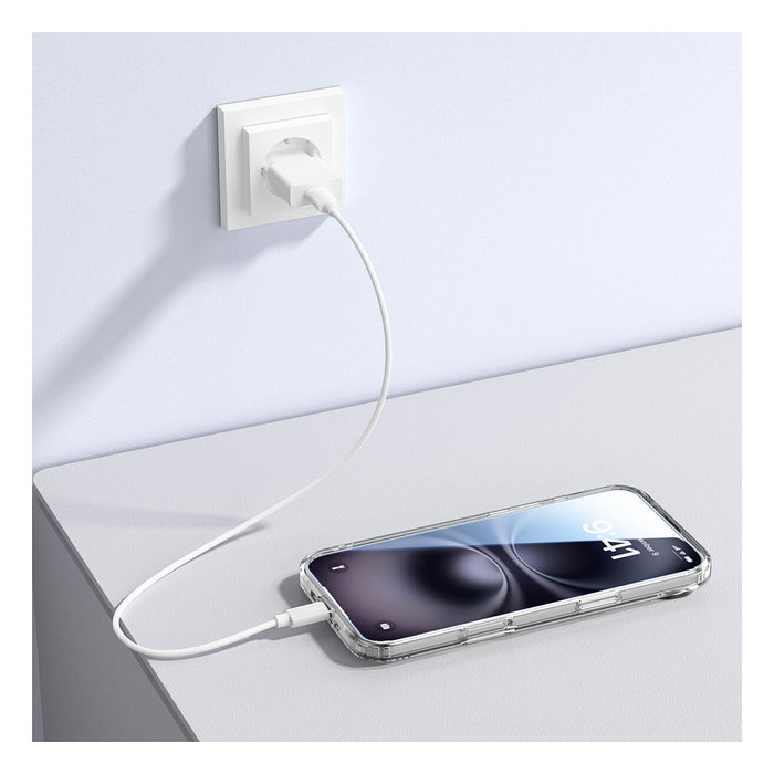 4smarts 541557 Premium Starter Set para iPhone 17 Air 6.6" con MagSafe y Cargador Inalámbrico, Transparente/Blanco