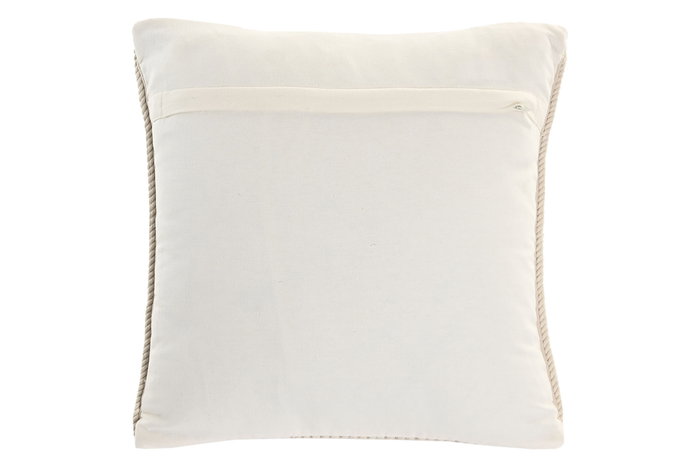 DKD Home Decor Cojin Boho Crudo Macrame Hecho a Mano Algodon 45 x 45 cm (2 Unidades)