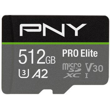 PNY CARD Micro XC Card 512GB Pro Elite retail PNY CARD Micro XC Card 512GB Pro Elite retail