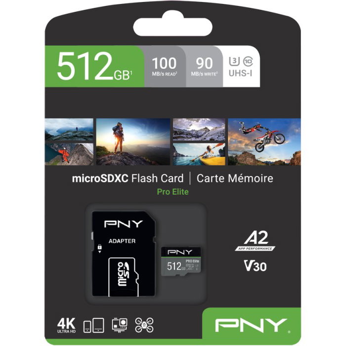 PNY CARD Micro XC Card 512GB Pro Elite retail PNY CARD Micro XC Card 512GB Pro Elite retail