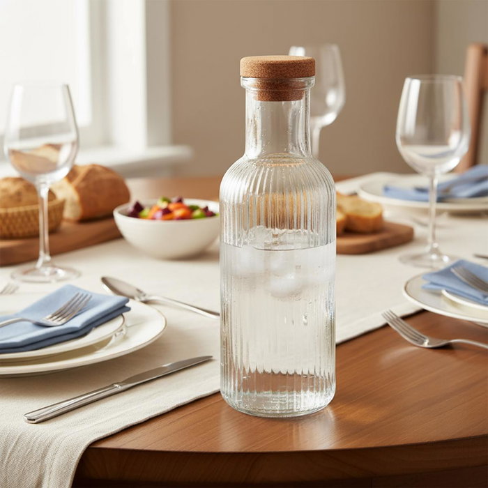 Quid Botella Mesa Vidrio Maison con Tapón, 1 L (12 Unidades) Quid Botella Mesa Vidrio Maison con Tapón, 1 L (12 Unidades)