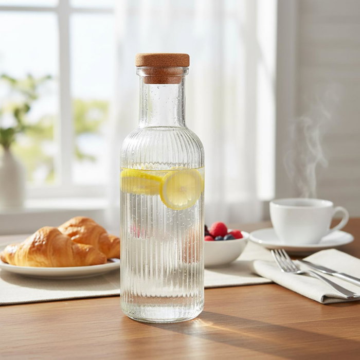Quid Botella Mesa Vidrio Maison con Tapón, 1 L (12 Unidades) Quid Botella Mesa Vidrio Maison con Tapón, 1 L (12 Unidades)