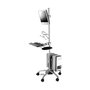 ROLINE PC/LCD-Rollständer höhenverstellbar bis 30 kg, Plattform Mobile Computing 180 cm