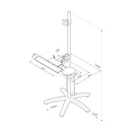 ROLINE Plataforma móvil de computación para LCD TV y PC de 180 cm
