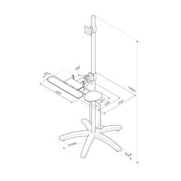 ROLINE PC/LCD-Rollständer höhenverstellbar bis 30 kg, Plattform Mobile Computing 180 cm