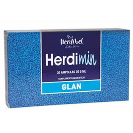 Herdibel Herdimin Glan 30Amp Suplemento Mineral con Yodo y Zinc - Soporte Glándulas Endocrinas y Función Tiroidea - 30 Ampollas