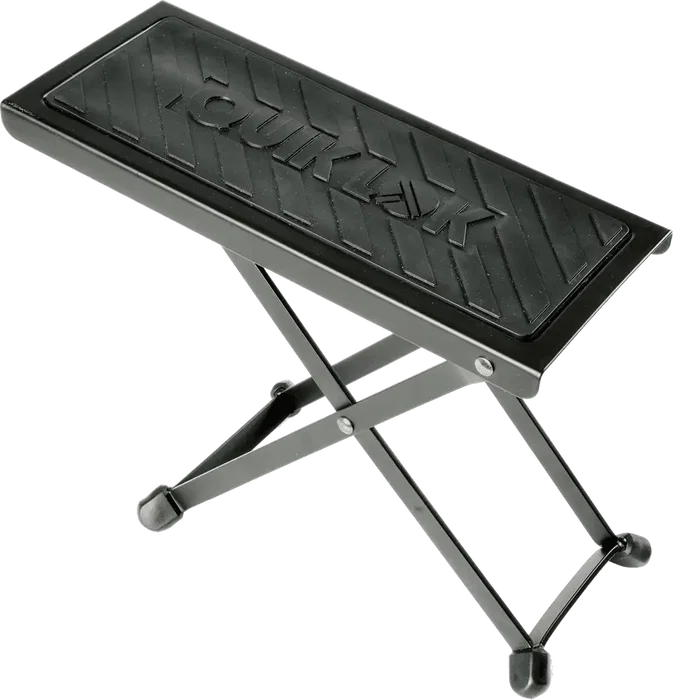QUIKLOK Banquito Reposapiés Metal Plegable Altura Regulable Negro para Guitarra QUIKLOK Banquito Reposapiés Metal Plegable Altura Regulable Negro para Guitarra