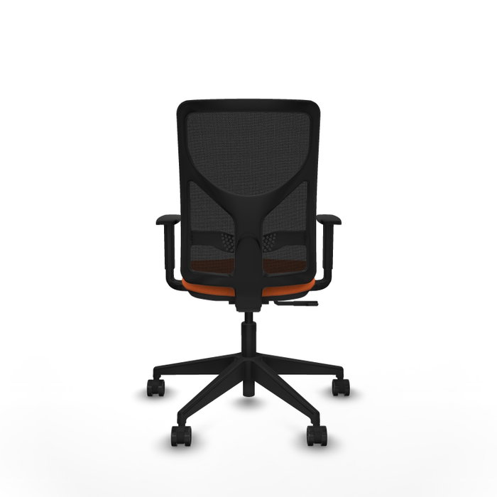 PIQUERAS Y CRESPO Silla de oficina Motilla con mecanismo Sincro, asiento naranja y respaldo negro PIQUERAS Y CRESPO Silla de oficina Motilla con mecanismo Sincro, asiento naranja y respaldo negro