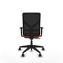 PIQUERAS Y CRESPO Silla de oficina Motilla con mecanismo Sincro, asiento naranja y respaldo negro
