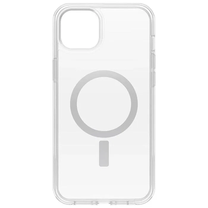 OtterBox Funda Symmetry Clear para MagSafe Protectora Compatible con iPhone 15 Plus / iPhone 14 Plus - Transparente, Slim, Anticaídas, Con Imanes