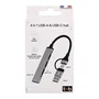 TNB Hub USB-A & USB-C Ultra Slim 4x USB-A Gris aluminio