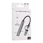 TNB Hub USB-A & USB-C Ultra Slim 4x USB-A Gris aluminio