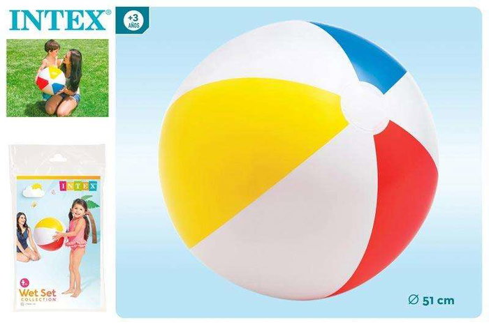 Intex Pelota Hinchable Paneles Diámetro 51 cm +3 Años Intex Pelota Hinchable Paneles Diámetro 51 cm +3 Años