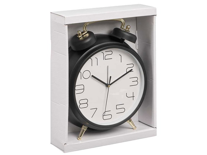 GIFTDECOR Reloj Clásico Negro 24cm