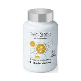 N&N NOVA NUTRICION Pro-Biotic 40.000 30 Cápsulas Probióticos Vegano Sin Gluten Sin Lactosa