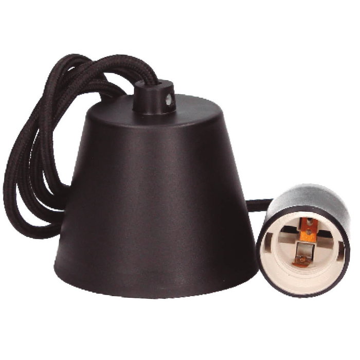 GSC Evolution Lámpara colgante silicona E27 1M Negro