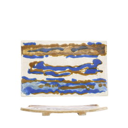 Summa Premium Bandeja de Gres Haku Alzada 23x14 cm para Vajilla (Set de 2)