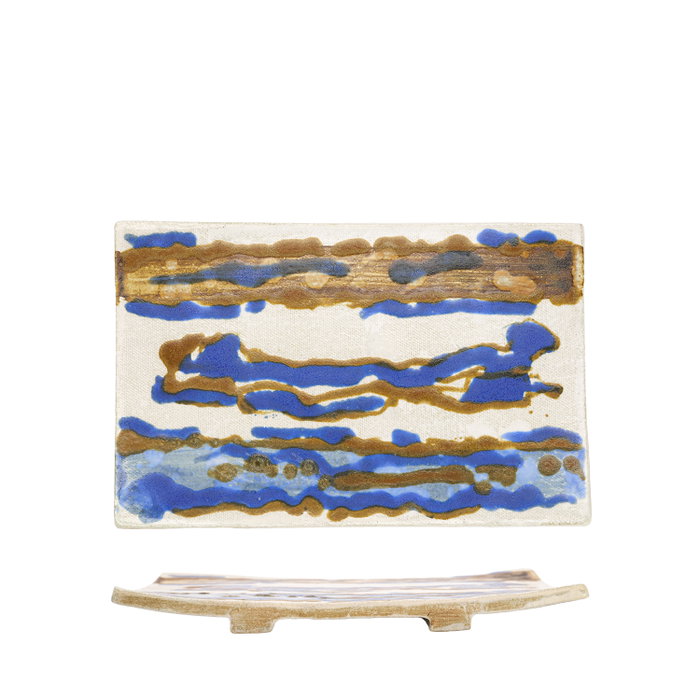 Summa Premium Bandeja de Gres Haku Alzada 23x14 cm para Vajilla (Set de 2)