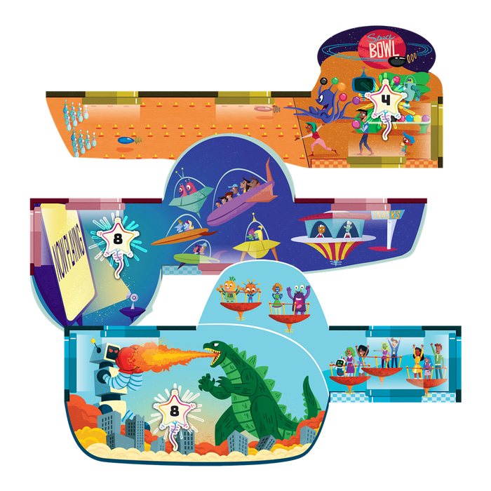 Space Cowboys Superstore 3000 Juego de Mesa Construye el Centro Comercial del Futuro 2964 2-4 Jugadores 10+ 30-45 Minutos Español